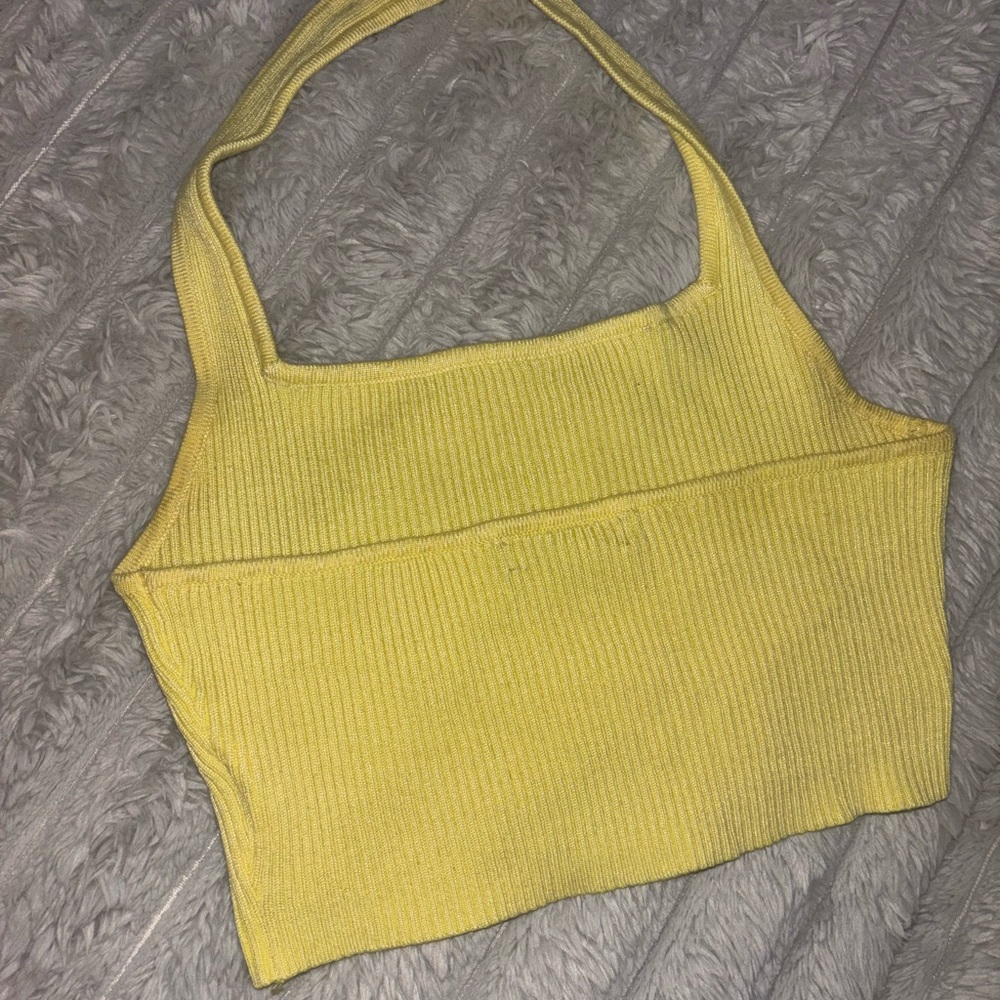 Yellow Ribbed Halter Top ⭐️ - Picture 5 of 6